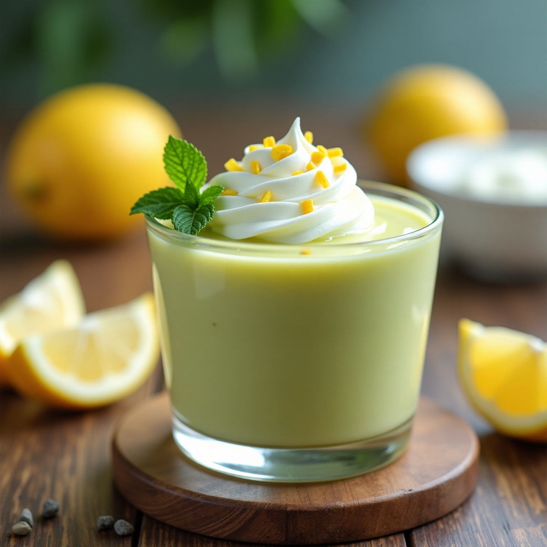 salsa ranch flux dev food photography closeup of a lemon pudding made with 0 (1)