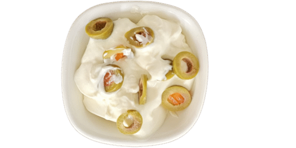 salsa de yogurt con Aceitunas salsa aceitunas sin fondo